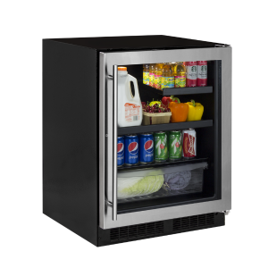 24-in Low Profile Built-in Beverage Center with Convertible Shelf