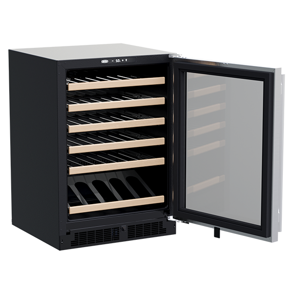 24-in Built-in High-Efficiency Single Zone Wine Refrigerator with Display Rack